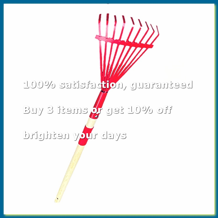 Gardening Tools For 3 Year Old - 子供用熊手、木製ハンドル付き、かわいい子供用熊手、3歳以上の子供用園芸工具、赤