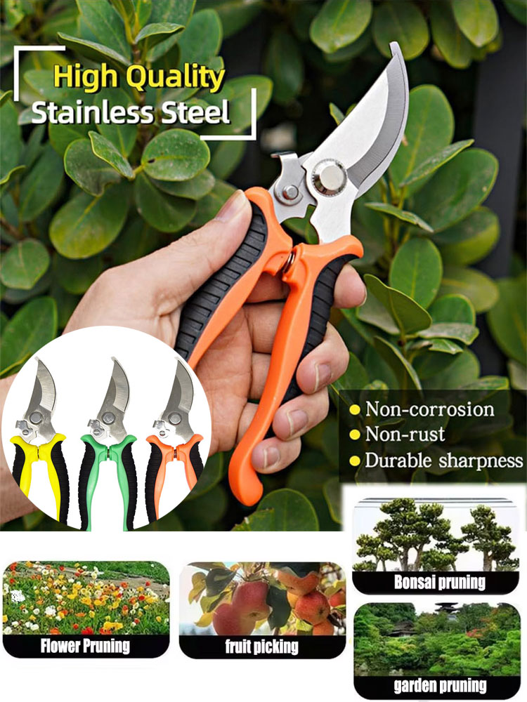 Gardening Tools Sharp - 園芸用ハサミ人間工学に基づいたハンドル付き剪定ばさみプロ仕様の鋭い園芸用剪定ばさみバラや果物を切ることができます省力ツール