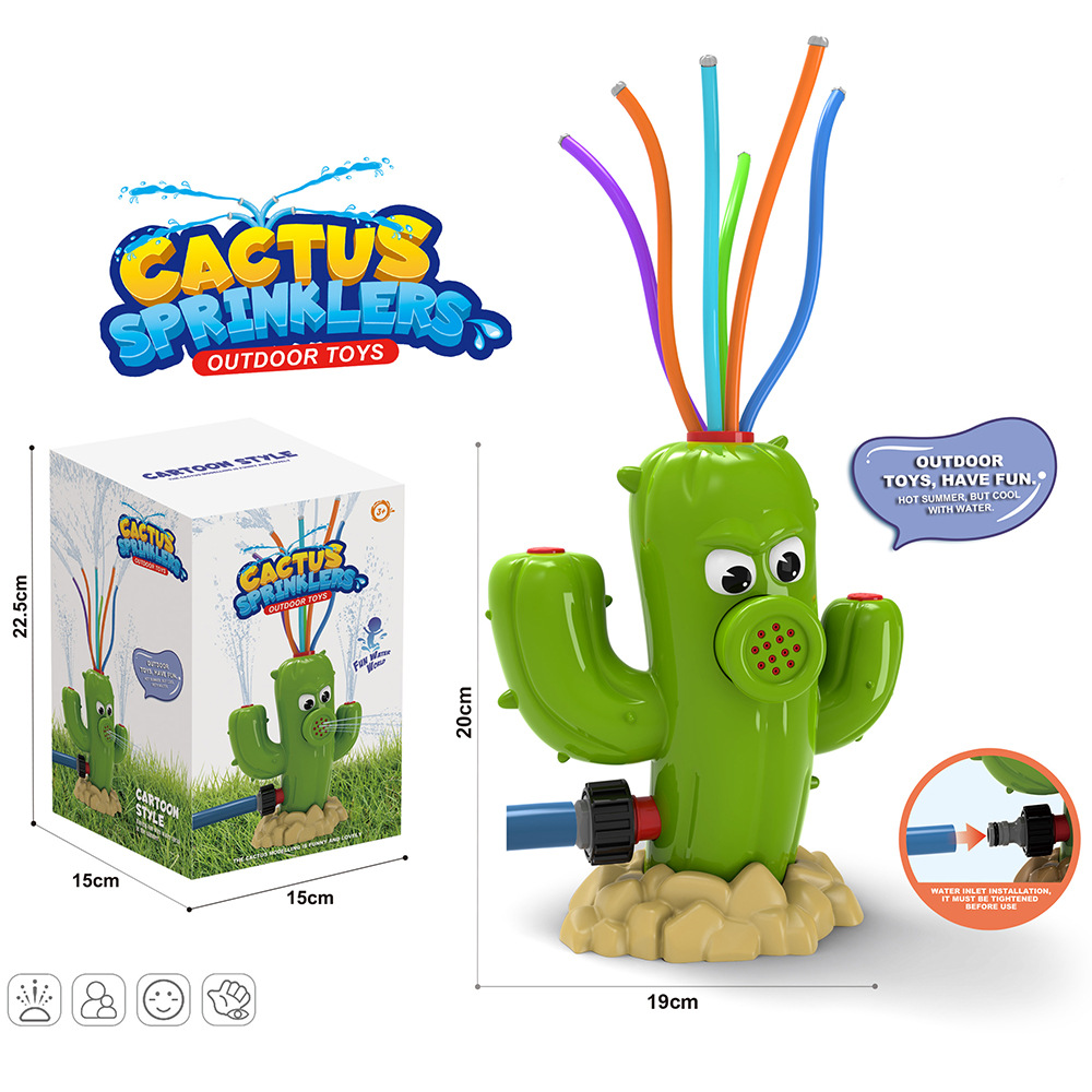 Gardening Tools For 3 Year Old - サボテンスプリンクラー水スプレーおもちゃ庭の水のおもちゃ屋外裏庭夏の庭漫画スプラッシュスプリンクラー子供用ベビーバスおもちゃ