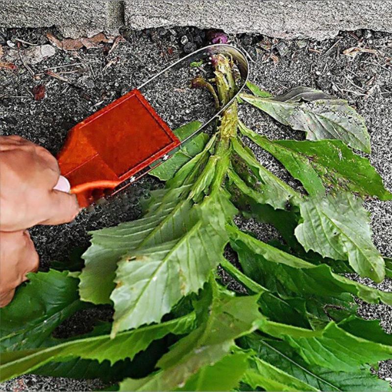 Gardening Tools Sharp - ガーデンハンドループ除草ツール - 鋭い刃を備えた鉄製ループデザイン - 除草、土壌ほぐし用の手動除草ツール