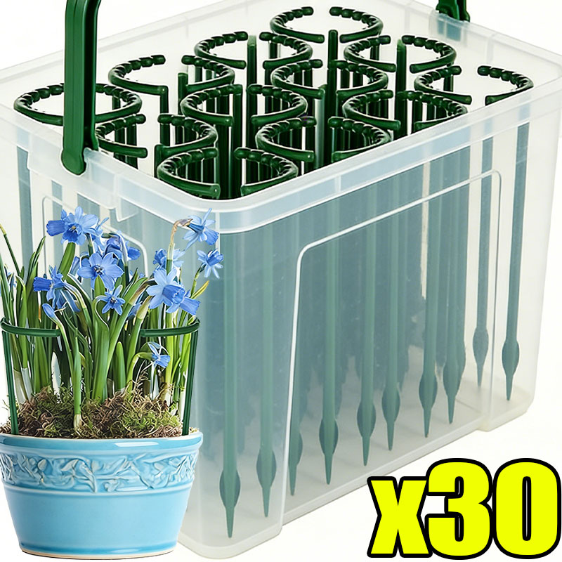 Gardening Tools Hoe - 30-1 個プラスチック植物サポート半円形パイルフレーム固定ロッドホルダーガーデニングアレンジメント花登山ブラケット盆栽ツール