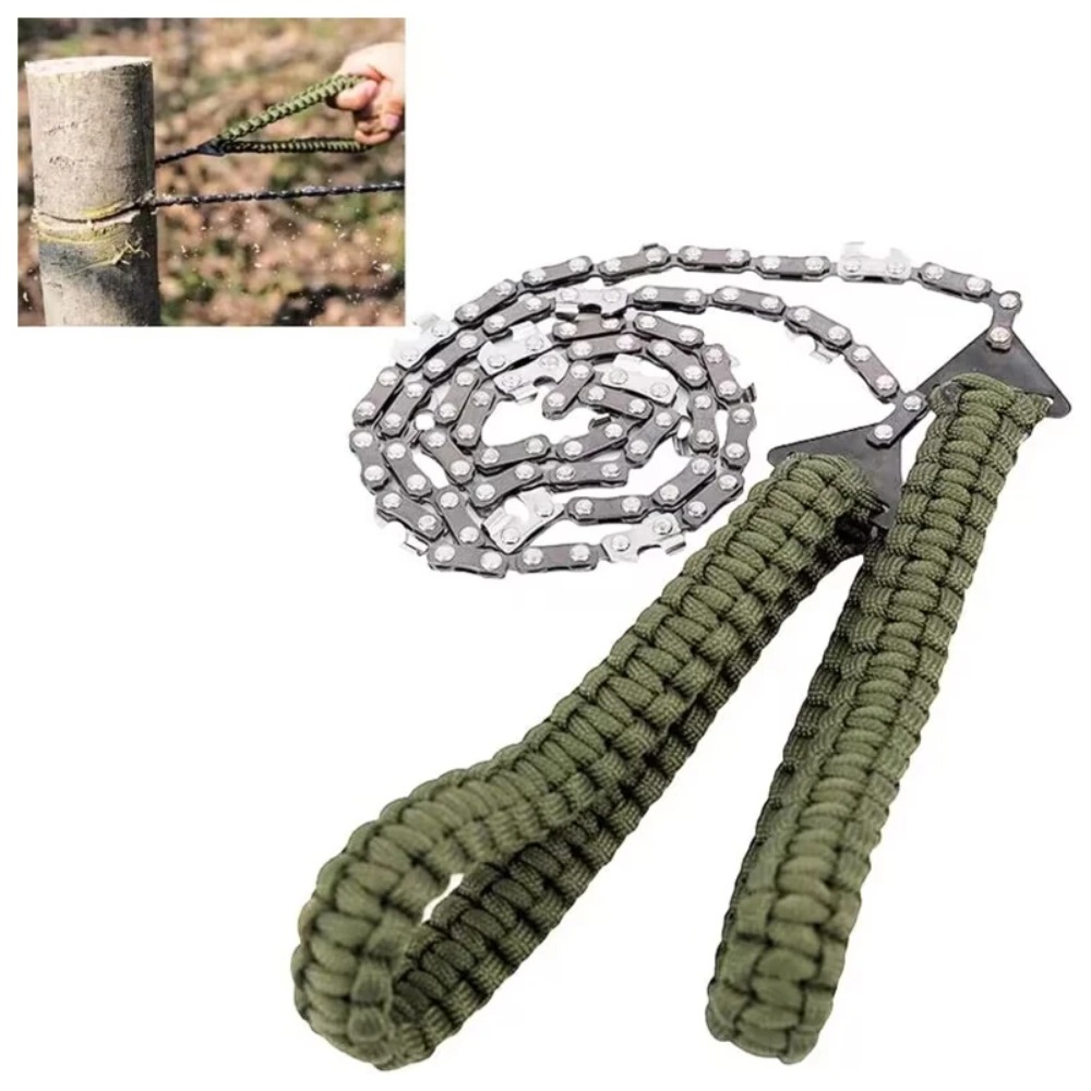 Garden Hand Trowel - 傘ロープハンドル付きミニチェーンソー,ガーデンログ,便利なチェーンソー,屋外サバイバル,コード付きのこぎり,ハンドツール
