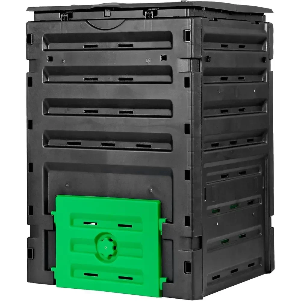 Compost Bin - 120ガロン容量のガーデンコンポストビン - 簡単組み立て、豊かな土壌を作るためのエアレーションシステム