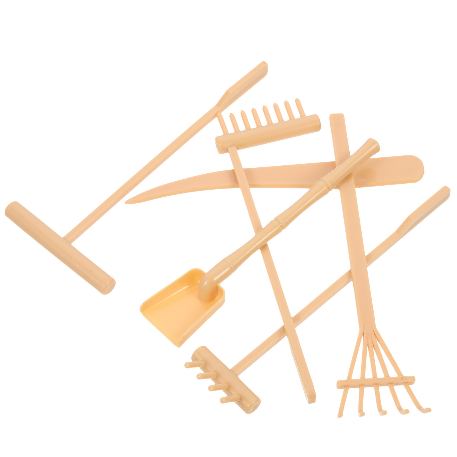 6個入りの禅庭用レーキと砂場用トレイのセット。波、線、円など - Gardening Tools Rake のレビューと価格