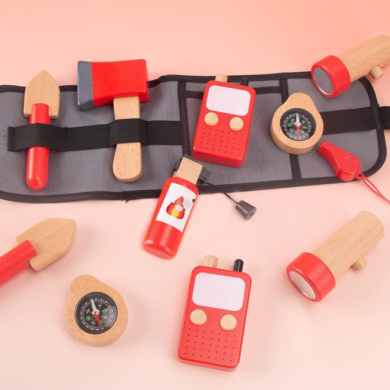 キッズ木製シミュレーションツール消防士ウエストバッグセットご - Gardening Tools For 3 Year Old のレビューと価格