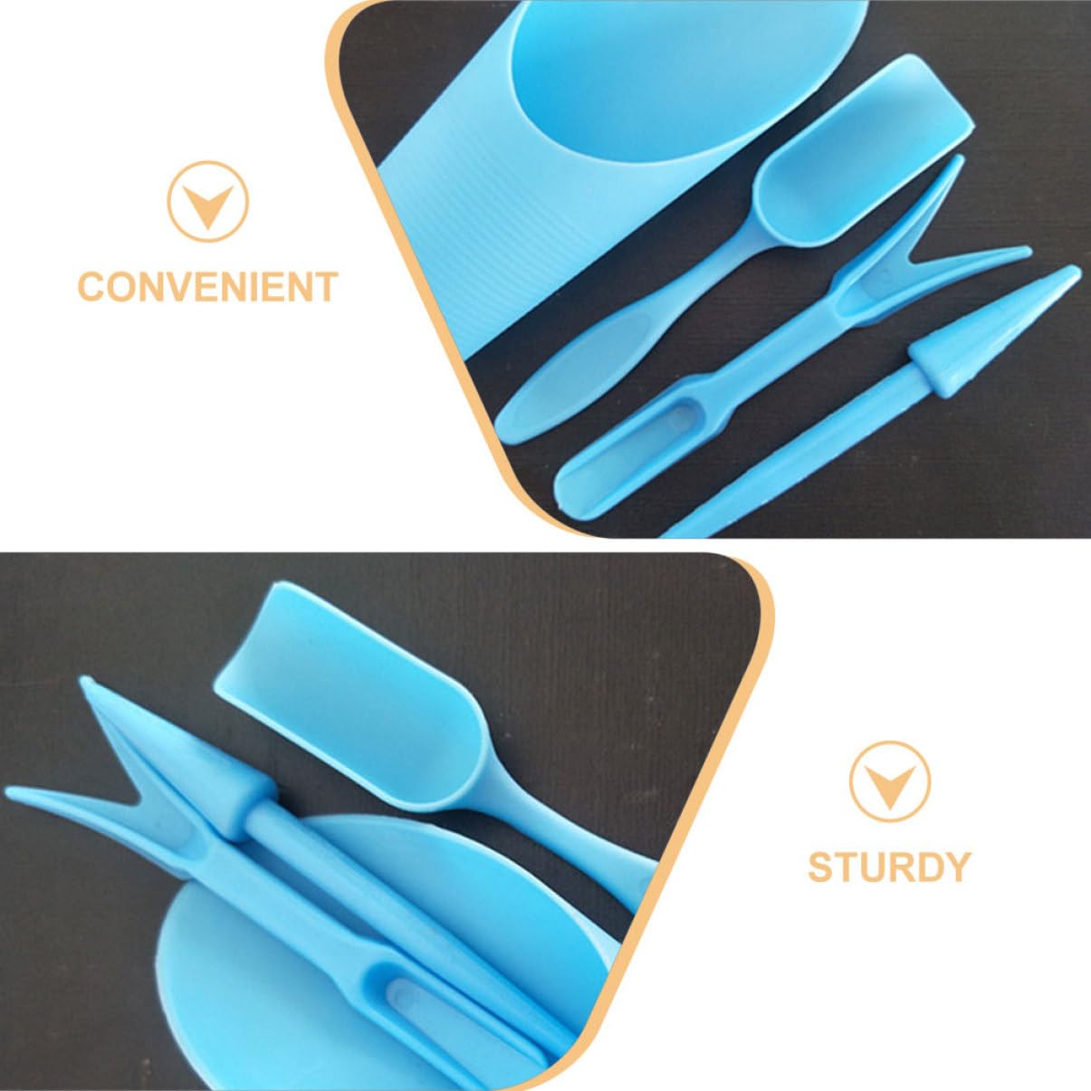 4 ピース/セット、プラスチック耐久性のあるバケツシャベル鉢 - Gardening Tools Usa のレビューと価格