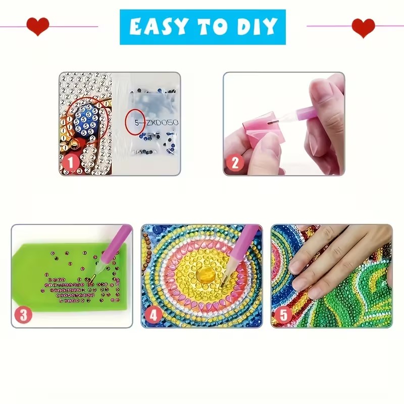 6 ピース/キット DIY ダイヤモンドペインティングキット - Gardening Tools Diy のレビューと価格