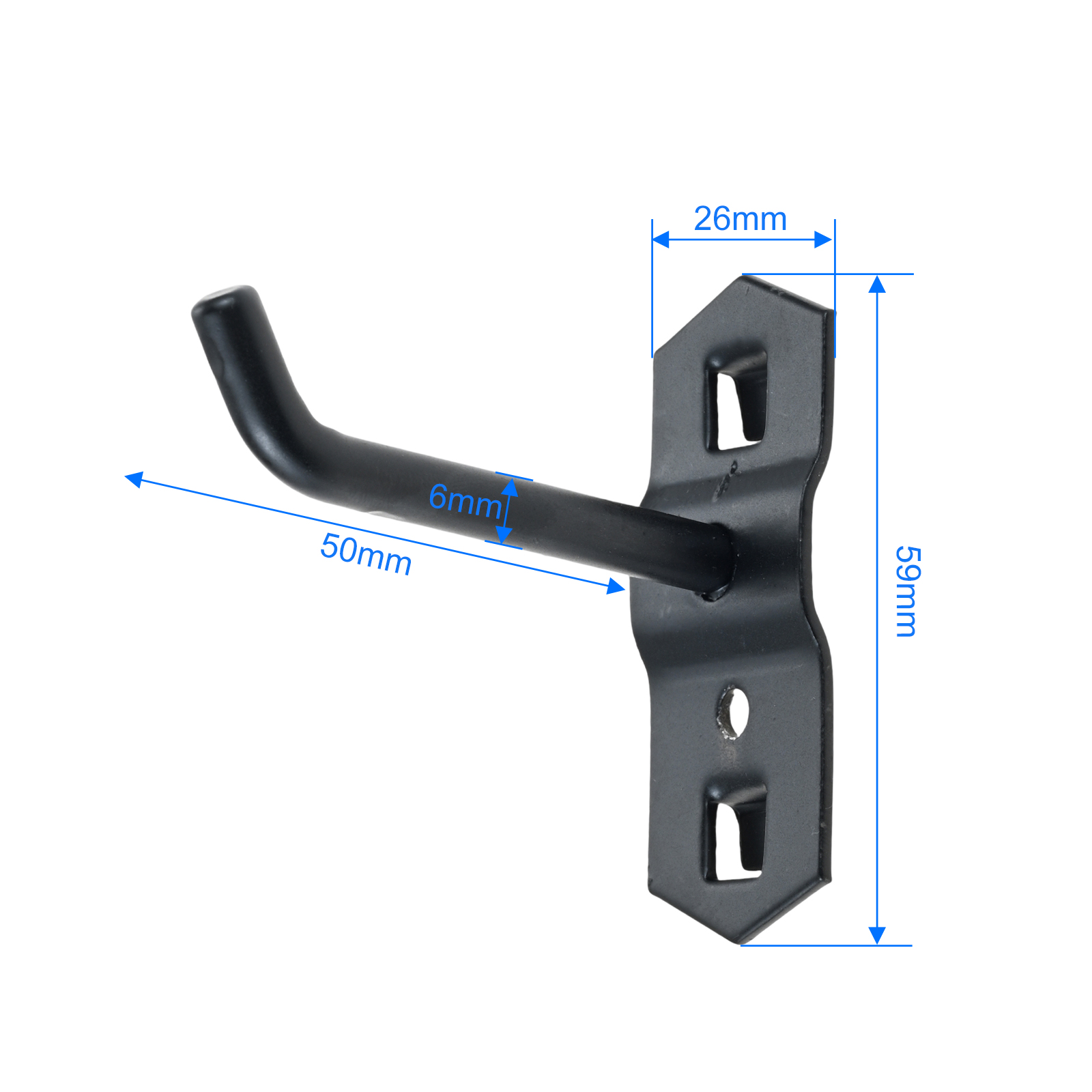 10個/セット 50mm ブラックホールボードフック スチー - Gardening Tools Usa のレビューと価格