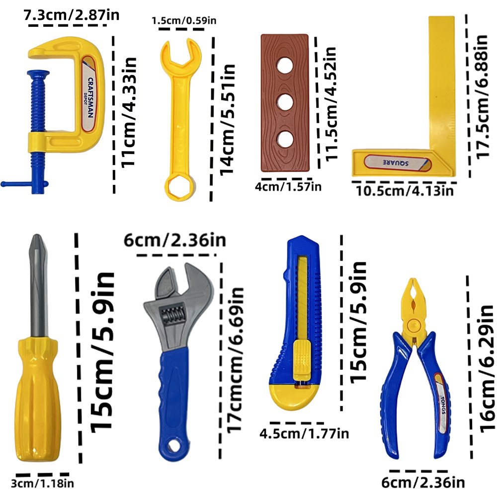 プラスチックシミュレーションメンテナンスツール建設おもちゃセ - Gardening Tools 5 Year Old のレビューと価格