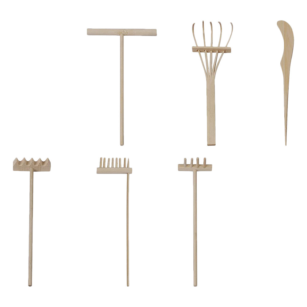1セット 竹製レーキ ミニサンドテーブル 禅庭用 クリエイテ - Gardening Tools Rake のレビューと価格