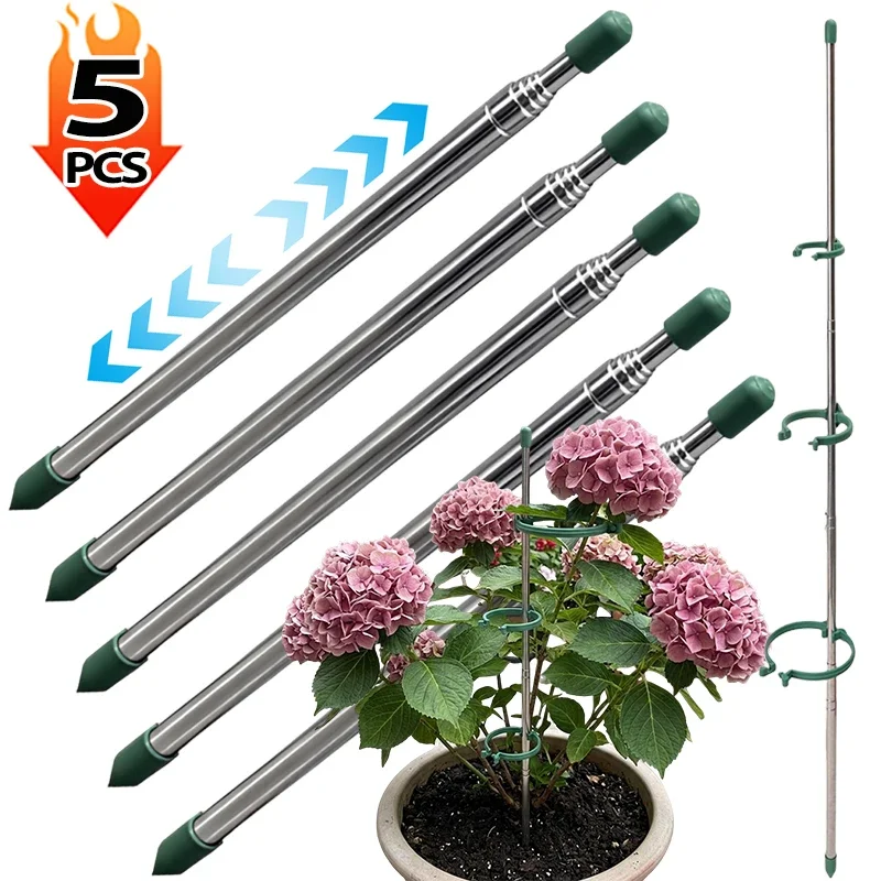 5/1個入り 伸縮式植物サポートリング グリーンステークス  - Gardening Tools Hoe のレビューと価格