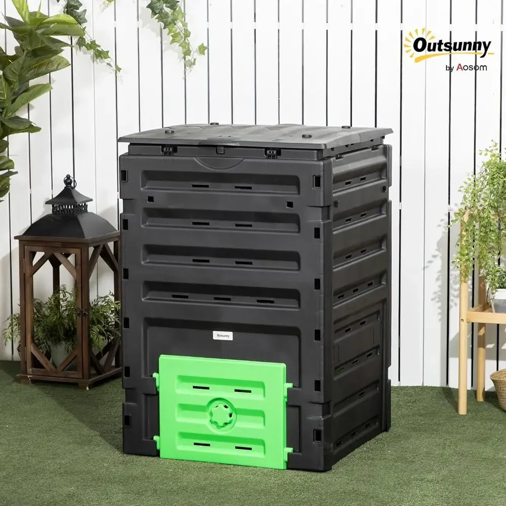 120ガロン大容量ガーデンコンポストビン、80個の通気孔と2 - Compost Bin のレビューと価格