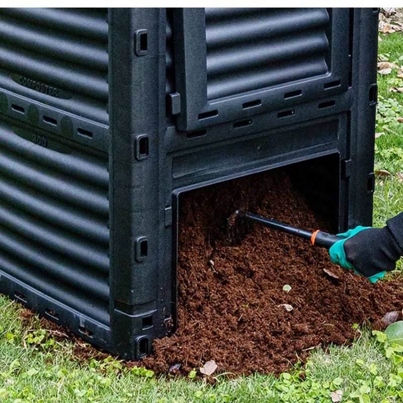 庭用堆肥容器 屋外堆肥ボックス キッチンゴミ・落ち葉用 有機 - Compost Bin のレビューと価格