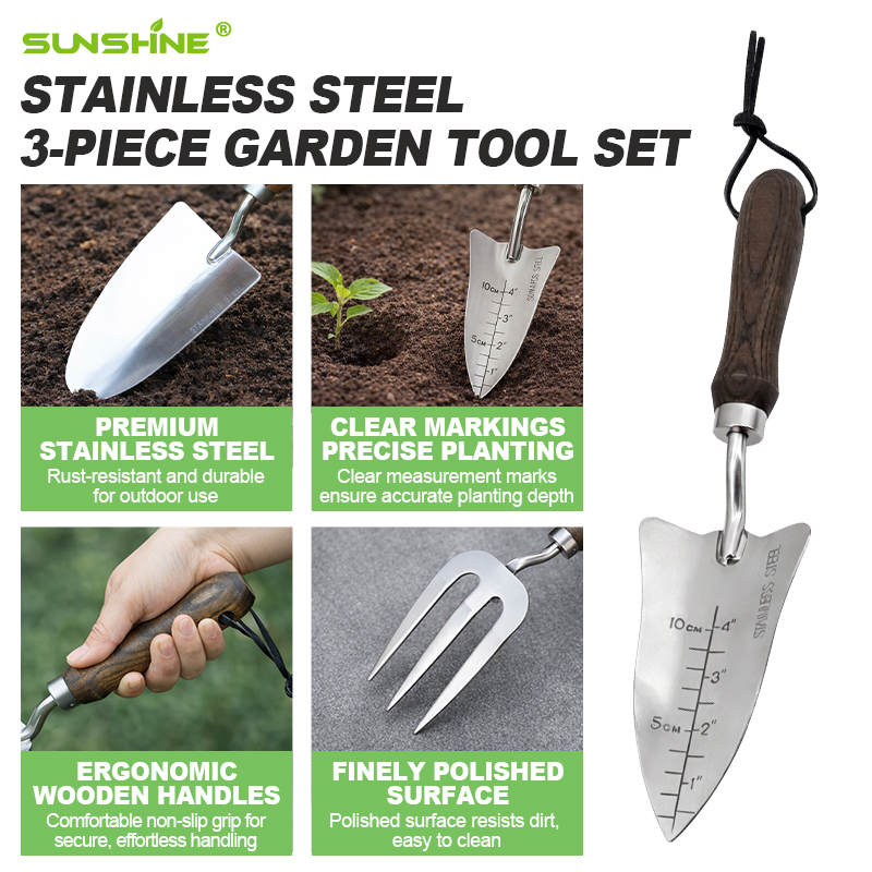 カスタムガーデニングツール3点セット ミニガーデンハンドツー - Gardening Tools Rake のレビューと価格