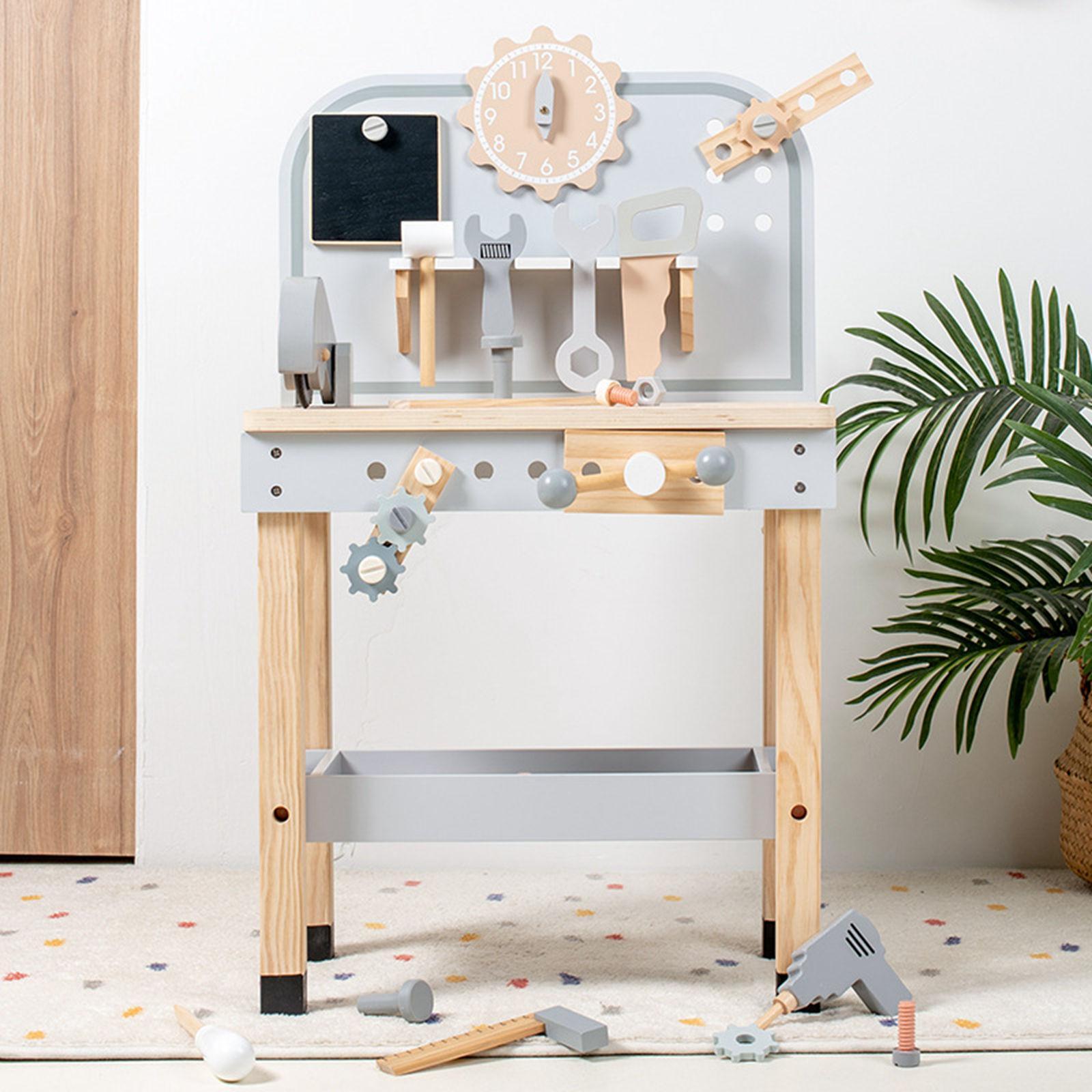 木製ワークベンチツールプレイセット、ネジとナット組み立ておも - Gardening Tools For 3 Year Old のレビューと価格