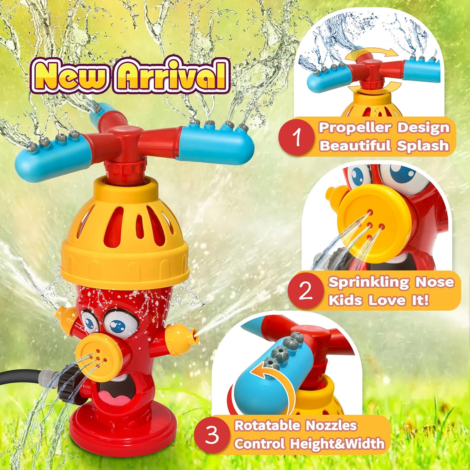 水スプレーおもちゃ消火栓スプリンクラー屋外裏庭庭水おもちゃ夏 - Gardening Tools For 3 Year Old のレビューと価格