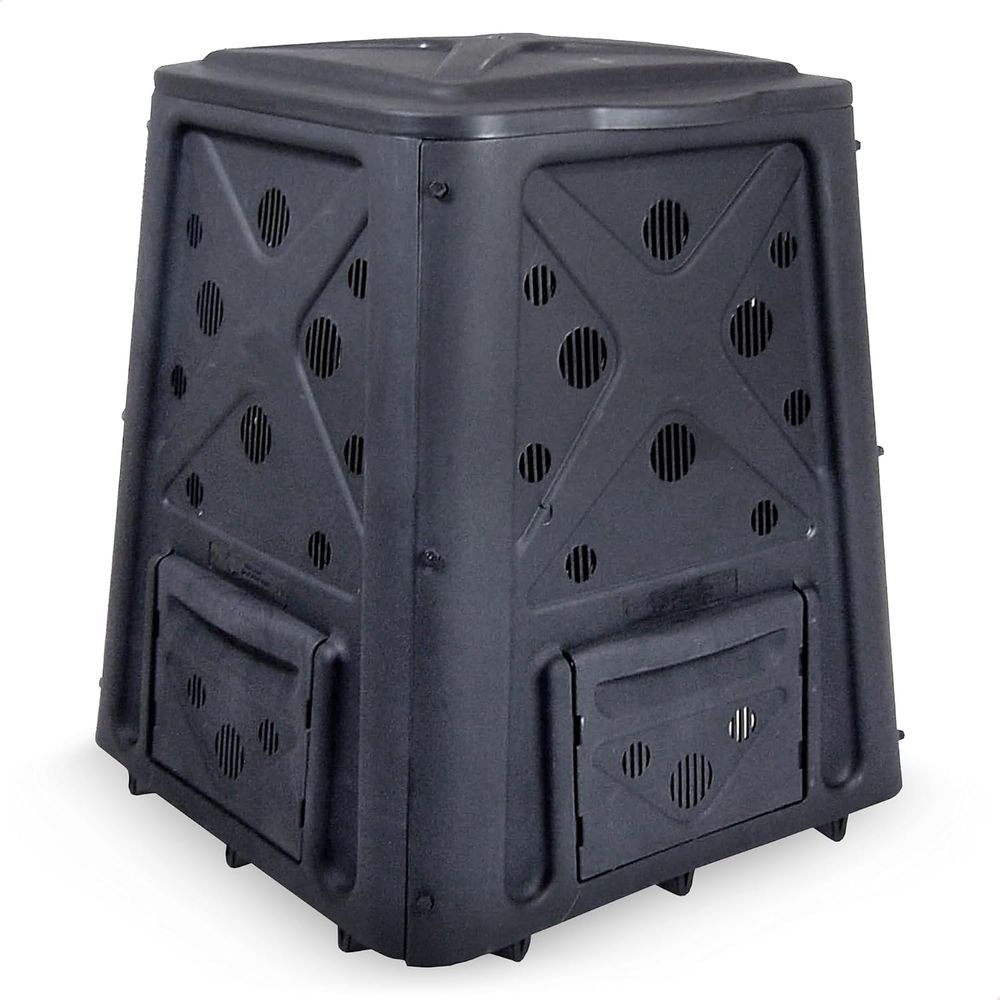 60ガロン4ドア屋外堆肥容器（通気孔付き）-黒色キッチン生ゴ - Compost Bin のレビューと価格