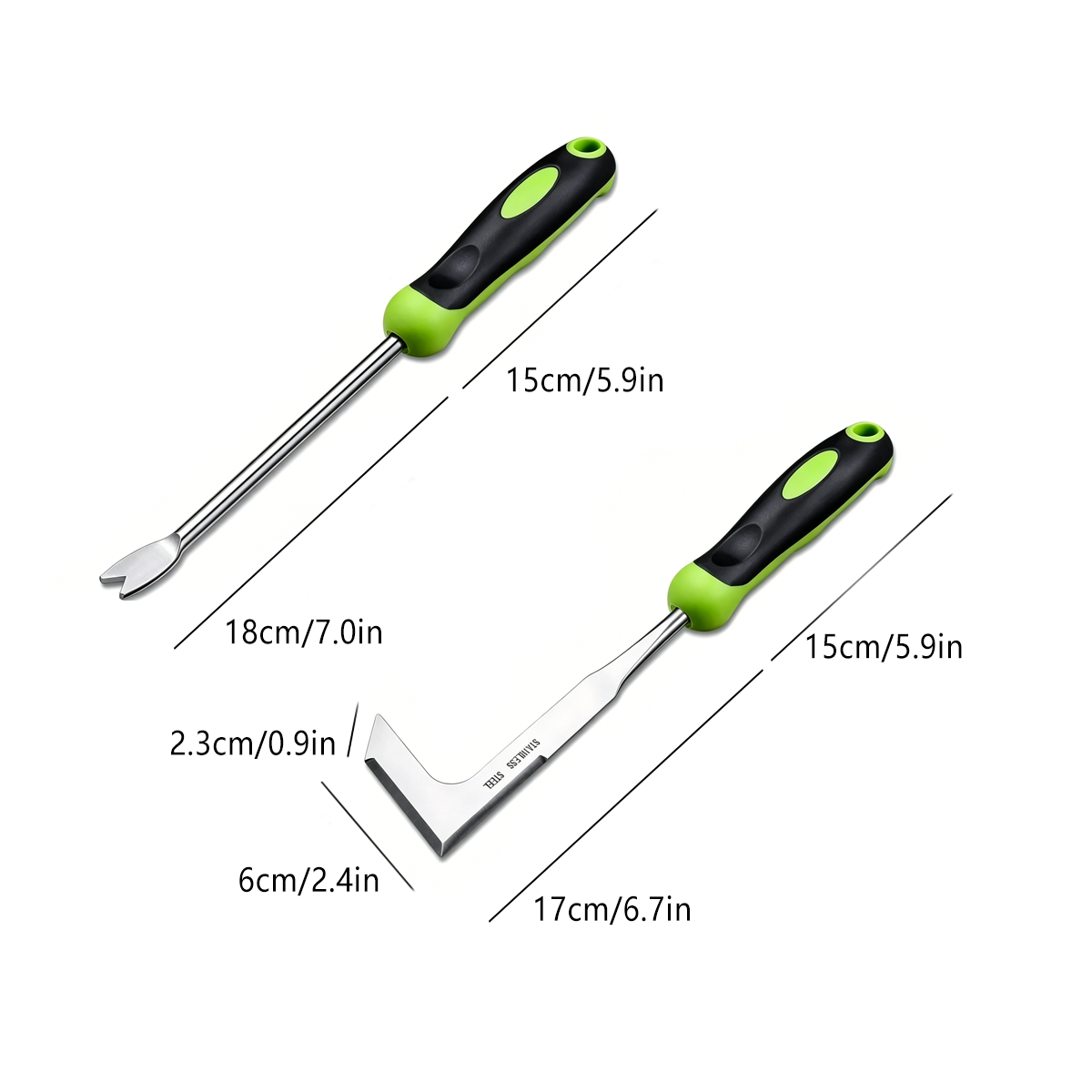 1セットのステンレス製隙間用ハンドツール。V字型とL字型の2 - Gardening Tools Target のレビューと価格